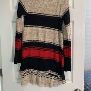 Free People Red, Beige, & Black BOHO Tunic